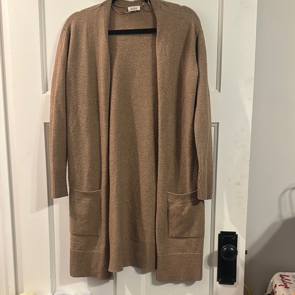 Ada Tan Long Knit Cardigan Sweater